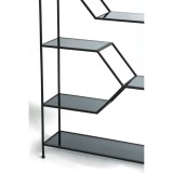 SHELF Y BLACK METAL SMOKED GLASS 215 - CABINETS, SHELVES